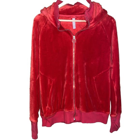 Athleta Size Large Red y2k Coat Mrs. Claus - Picture 5 of 16